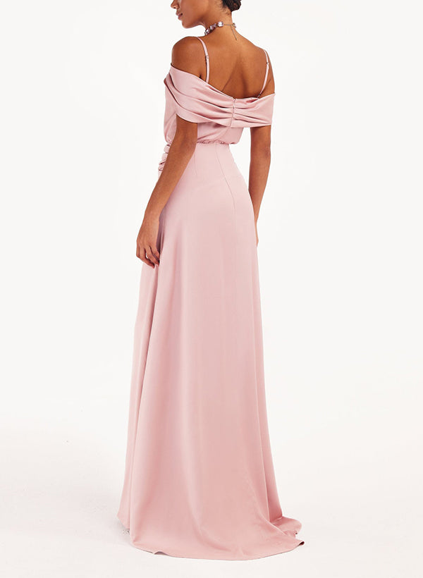 Satin Bridesmaid Dresses with Sheath/Column Square Neckline