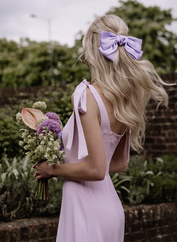 Square Neckline Sleeveless Floor-Length Chiffon Bridesmaid Dresses