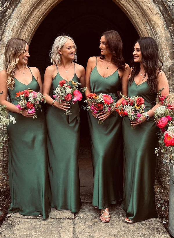 Sleeveless Floor-Length Bridesmaid Dresses