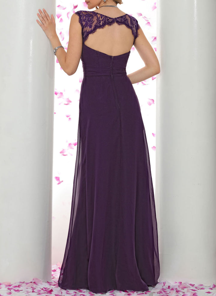 Sweetheart Chiffon Pleated Bridesmaid Dresses Featuring Back Hole