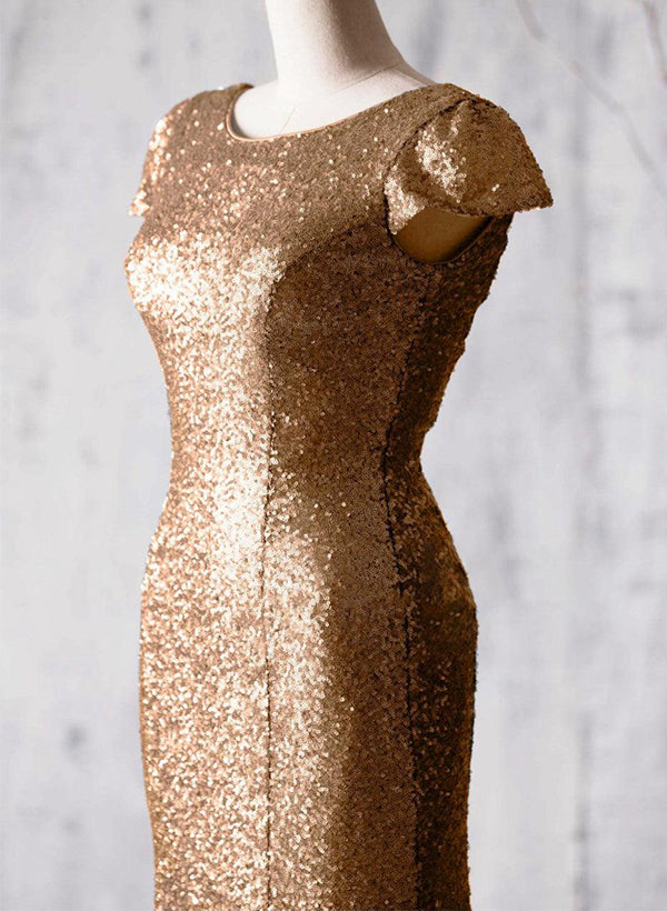 Sequined Bridesmaid Dresses With Back Hole