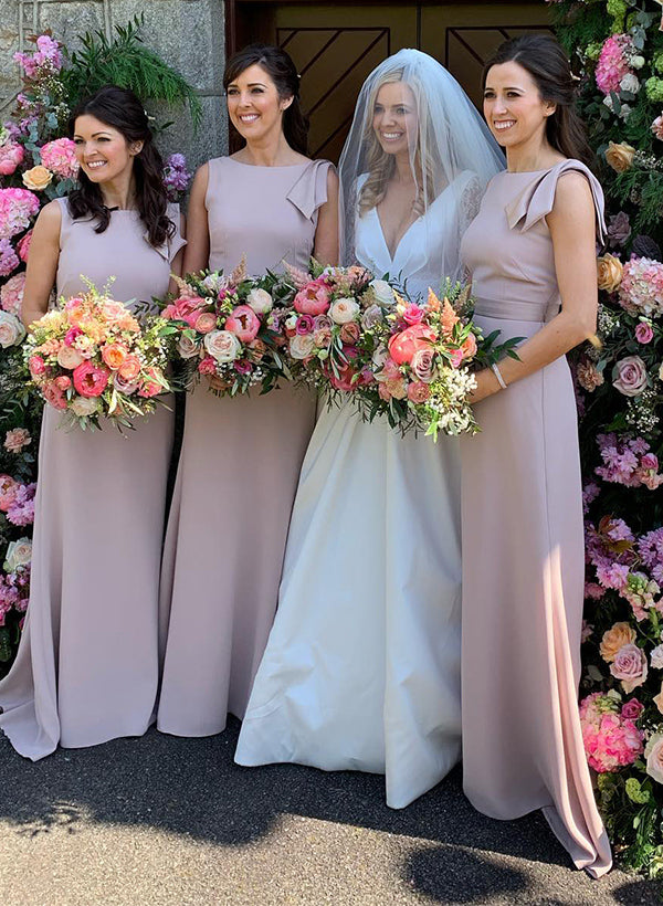 Sleeveless Bridesmaid Dresses With Bows