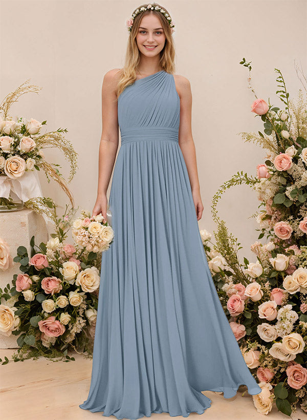 A-Line Chiffon Bridesmaid Dress With Ruffle