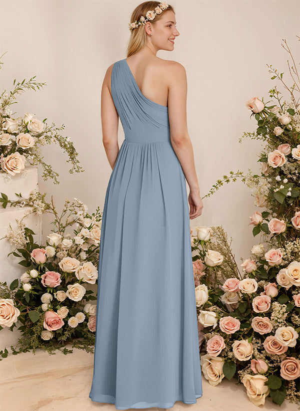 A-Line Chiffon Bridesmaid Dress With Ruffle