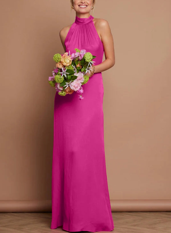 Sleeveless Silk-like Satin Bridesmaid Dresses With Bows